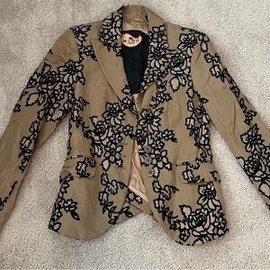 Etro Milano floral tan and black blazer